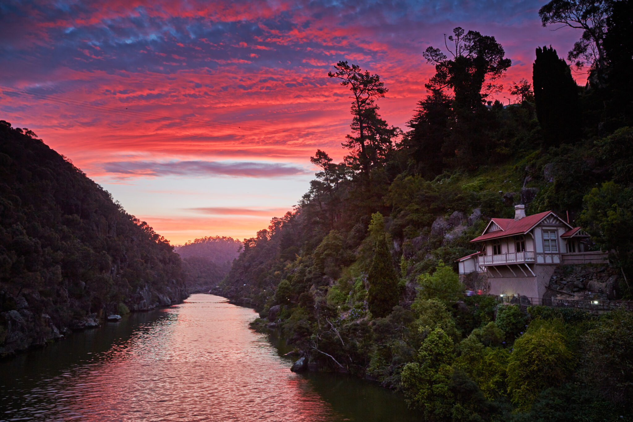 Sunset in Launceston, Tasmania